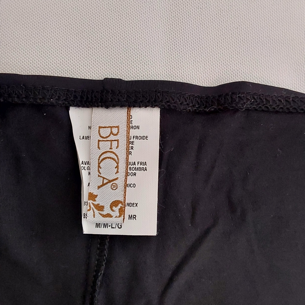 Becca By Rebecca Virtue Black Swim Sarong Skirt Cover Up Medium To Large - Picture 4 of 9